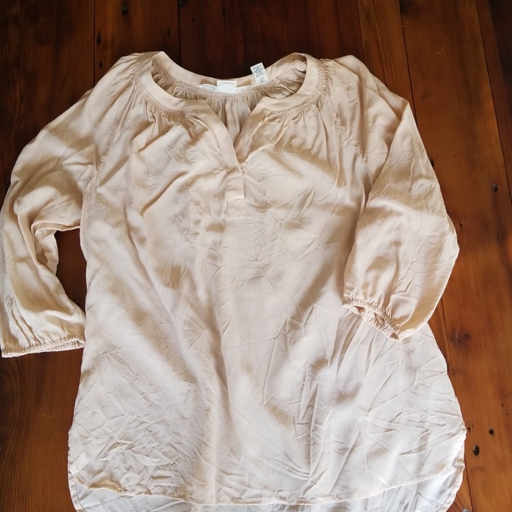 100% Silk Peasant Blouse